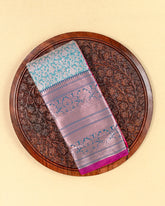 SC3667 - Litchi Silk With Jaquard Body And With Contrast Border